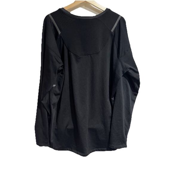 Spyder Men' Large Black Active Long Sleeve ProWeb Microfleece Tee T-Shirt - Picture 4 of 4